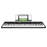 Alesis Recital – 88 Key Digital Piano Keyboard with Semi Weighted Keys, 2x20W Speakers, 5 Voices, Split, Layer and Lesson Mode, FX and Piano Lessons