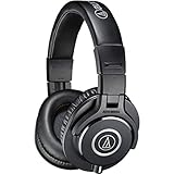 Audio-Technica ATH-M40x Professional Studio Monitor Headphone, Black, with Cutting Edge Engineering, 90 Degree Swiveling Earcups, Pro-grade Earpads/Headband, Detachable Cables Included