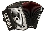 Hohner Panther G/C/F 3-Row Diatonic Accordion - Black